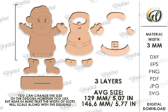 Christmas Character Laser Cut. Santa Claus SVG Product Image 2