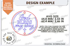 Christian Car Charm Laser Cut. Wood Car Charm. Religious SVG Product Image 2