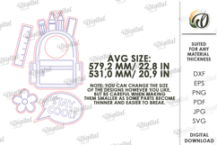 School Photo Zone Laser Cut. School Photo Booth Prop SVG Product Image 2