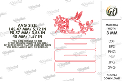 Floral Stand Decor Laser Cut. Table Decor. Hummingbird SVG Product Image 2