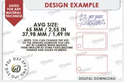 My Best Sister SVG. Family Keychain Laser Cut Product Image 3