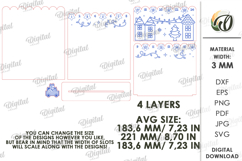 Advent Christmas Calendar Lasercut. Christmas Countdown SVG Product Image 2