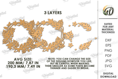 Summer Wreath Laser Cut. Summer Decor SVG Product Image 2