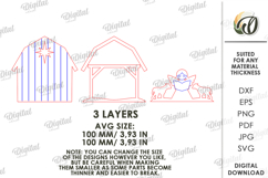 Christmas House Tree Ornament Laser Cut. Christmas Decor SVG Product Image 2