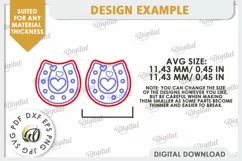 Valentine's Western Earrings Laser Cut. Cowboy Earrings SVG Product Image 2