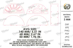 Wooden Napkin Holder Laser Cut. Decorative Napkin Holder SVG Product Image 2