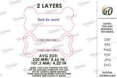 3D Dog Charcuterie Board Laser Cut. DogTreat Plate SVG Product Image 2