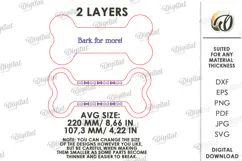 3D Dog Charcuterie Board Laser Cut. DogTreat Plate SVG Product Image 2