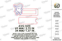 Badge with name window Laser cut. Name Tag SVG Product Image 2
