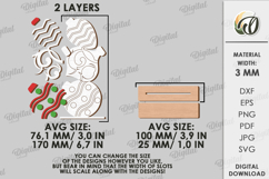 Triple Christmas Stand Laser Cut. Christmas Decor SVG Product Image 2
