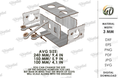 3D Cat Toy Box Laser Cut. Cat Puzzle Toy Box SVG Product Image 2
