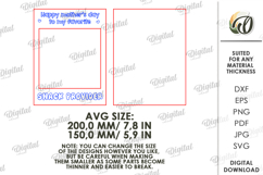 Mother's Day Kids Drawing Plaque Laser Cut. Mom Card SVG Product Image 2