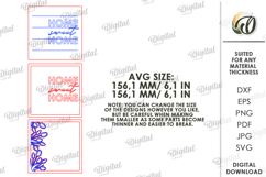 3D Home Sign Laser Cut. Wall Decor. Home Sweet Home SVG Product Image 2