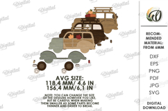 Fall Layered Car Laser Cut. Standing Decor SVG Product Image 3