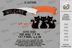 Halloween Hanging Door Sign Laser Cut. Welcome Sign SVG Product Image 2