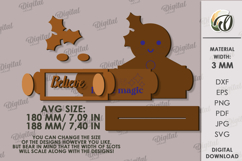 3D Christmas Character Lasercut. Christmas Decor SVG Product Image 2