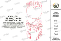Travel Wall Decor Laser Cut. Wooden Travel Welcome Sign SVG Product Image 2