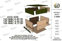Christmas Pet Treat Box Laser Cut. Christmas Gift Box SVG Product Image 2