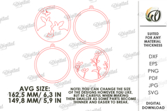 Easter Round Wall Ornament Laser Cut. Wall Decor SVG Product Image 2