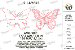 3D Butterfly Laser Cut. Door Knob Hanger SVG Product Image 2