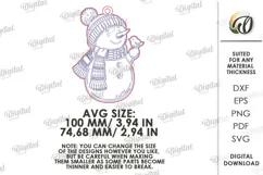 Cute Christmas Ornaments Laser Cut. Christmas Tree Decor SVG Product Image 2