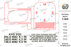 Table Clock Laser Cut. Stand Decor SVG Product Image 2