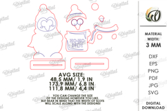 Funny Christmas Penguin Laser Cut. Christmas Stand Decor SVG Product Image 2