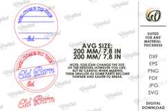 Personalized Country Round Sign Laser Cut. Welcome SIgn SVG Product Image 2
