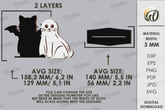 3D Halloween pet stand Laser Cut. Spooky SVG. Cat Product Image 2