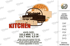 Kitchen Retro Wall Decor Laser Cut. Kitchen Decor SVG Product Image 2