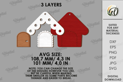 Christmas Ornament Laser Cut. Christmas Garland SVG Product Image 2