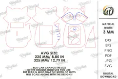 Hugging Raccoon Photo Frame Laser Cut. Picture Frame SVG Product Image 2