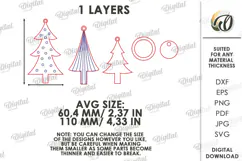Christmas Hanging Ornaments Laser Cut. Wall Decor SVG Product Image 2