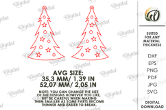 Christmas Earrings Laser Cut. Christmas Drop Earrings SVG Product Image 2