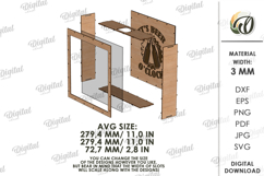 Beer Cork Box Laser Cut. Beer Cork Holder. Storage Box SVG Product Image 2