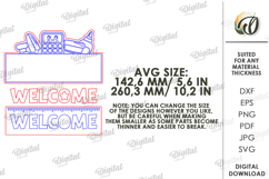 3D School Sign Laser Cut. Welcome Classroom Sign SVG Product Image 2