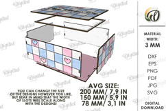 Valentine's Day Gift Box Laser Cut. Decorative Box SVG Product Image 2