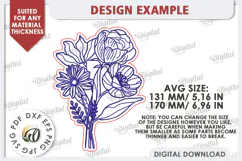 Wooden Bouquet Laser Cut. Spring Flowers. Mother's Day SVG Product Image 2