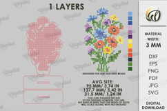 3D Bead Embroidery Stand Laser Cut. Beadwork SVG. Flowers Product Image 2