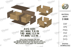 3D Boho Organizer Laser Cut. Jewelry Box SVG. Storage box Product Image 2