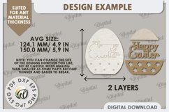 Decorative Easter Egg Laser Cut. 3D Egg. Easter Decor SVG Product Image 2