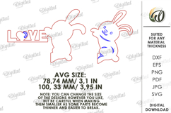 Valentine&#039;s Day Door Corner Laser Cut. Bunny SVG Product Image 2