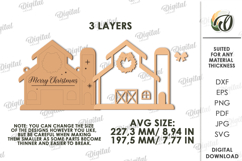 Christmas Farm Sign Laser Cut. Christmas Wall decor SVG Product Image 2