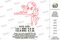 Funny Door Corner Laser Cut. Door Trim Corner. Octopus SVG Product Image 2