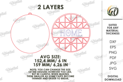 Welcome Round Sign Laser Cut. Wall Decor SVG Product Image 2