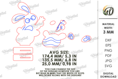 3D Easter Bunny Laser Cut. Easter Stand Decor SVG Product Image 2