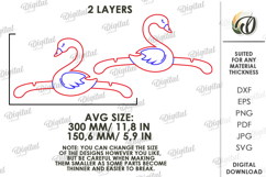 Kids Coat Hanger Laser Cut. Swan SVG Product Image 2