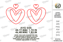 Valentine's Day Drop Earrings Laser Cut. Dangle Earrings SVG Product Image 2