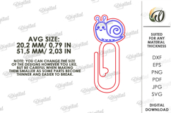 Decorative Bookmark Laser Cut. Paper Clip Bookmark SVG Product Image 2