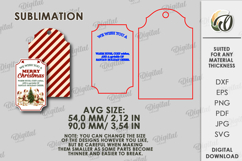 Vintage Christmas Gift Tag Laser Cut. Christmas SVG Product Image 2